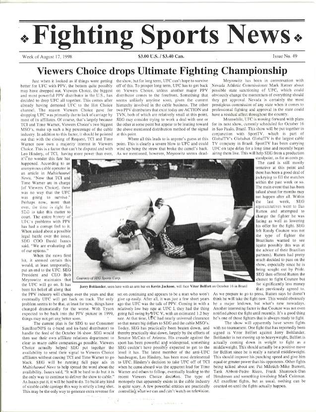 08/98 Fighting Sports News